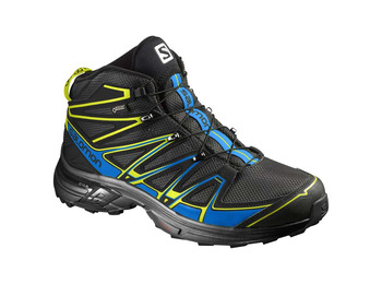 Bota Salomon X-Chase Mid GTX Negro/Azul/Amarillo