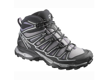 Bota Salomon X Ultra Mid 2 Spikes Gtx W Gris/Negro/Malva