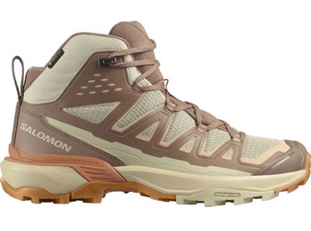 Bota Salomon X Ultra 360 Edge Mid GTX W Beige/Marrón