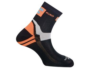 Calcetín Mund Running/Cycling Naranja-Negro-Gris