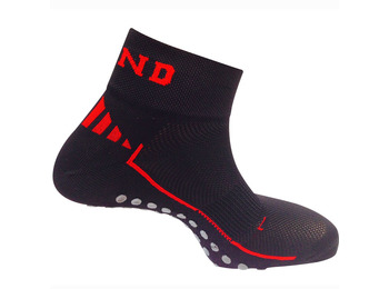 Calcetines Mund Antideslizante Negro/Rojo