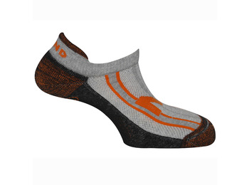 Calcetines Mund Invisible Rizo Naranja-Negro-Gris