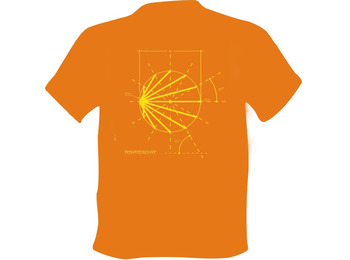 Camiseta Boceto Logo Camino de Santiago Naranja