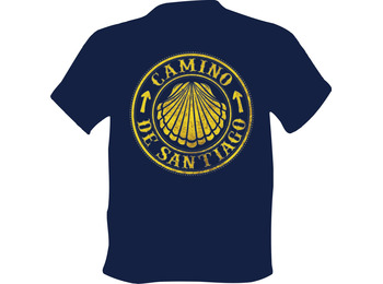 Camiseta concha Camino de Santiago marino