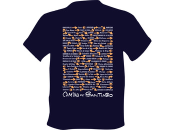 Camiseta Pueblos Camino de Santiago Azul marino