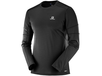 Camiseta Salomon Agile LS Tee Negro