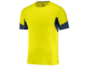 Camiseta Salomon Agile SS Tee Amarillo/Marino