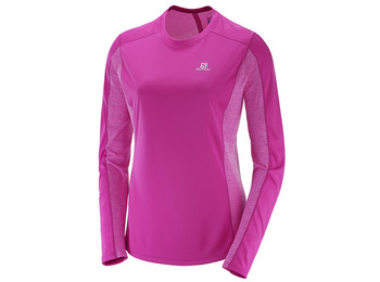 Camiseta Salomon Agile LS Tee W Rosa