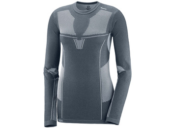 Camiseta Salomon Primo Warm Seamless W Gris