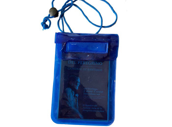 Funda azul impermeable para Credencial para Compostela Azul