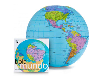 Globo hinchable bolamundo en castellano (40 cm)