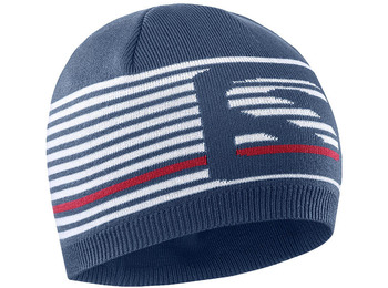 Gorro Salomon Flatspin Short Beanie Beige/Verde Azul-Blanco