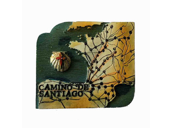 Imán Camino de Santiago Mapa