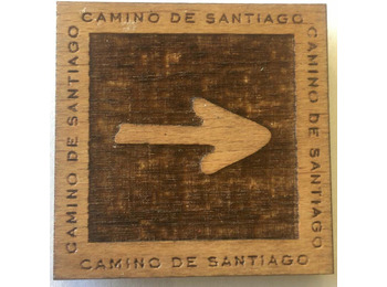 Imán Madera Flecha Camino 4,5 X 4,5 cm