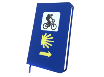 Libreta Camino de Santiago Triple señal con bici