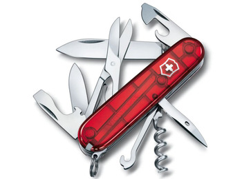 Navaja Victorinox Climber 14 usos 91 mm Rojo Translúcido