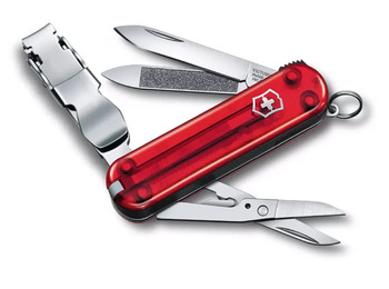 Navaja Victorinox Nail Clip 580 Rojo Translucido