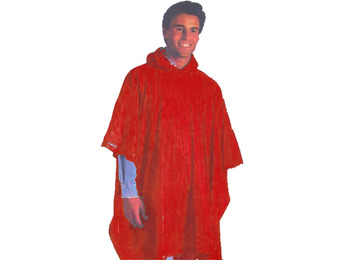 Poncho PVC lateral abierto Rojo