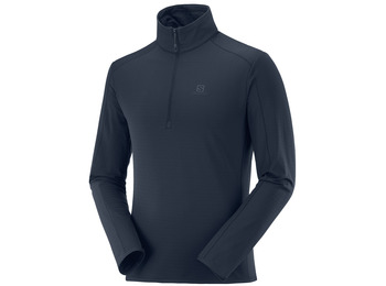 Pullover Salomon Outrack Half Zip Azul Oscuro