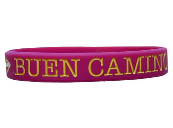 Pulsera Silicona Concha Camino Santiago Rosa fucsia