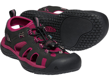 Sandalia Keen Solr W Negro/Fucsia