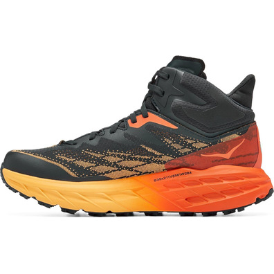 Bota Hoka Speedgoat 5 Mid GTX Negro/Naranja