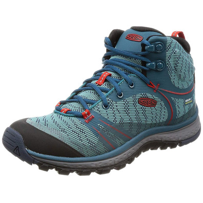 Botas Keen Terradora Mid WTPF W Turquesa/Rojo