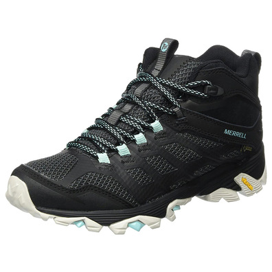 Bota Merrell Moab FST Mid GTX W Negro/Turquesa