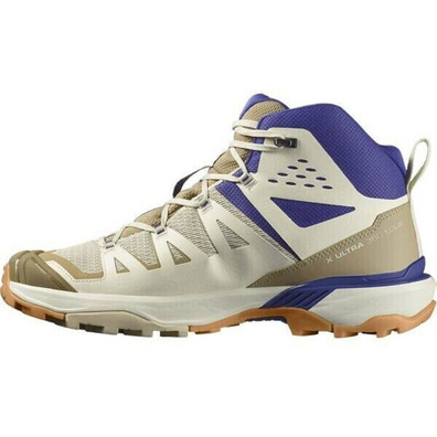 Bota Salomon X Ultra 360 Edge Mid GTX Blanco/Beige/Morado