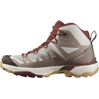 Bota Salomon X Ultra 360 Edge Mid GTX W Marrón/Beige/Blanco