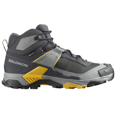 Bota Salomon X Ultra 5 Mid GTX Negro/Gris/Mostaza