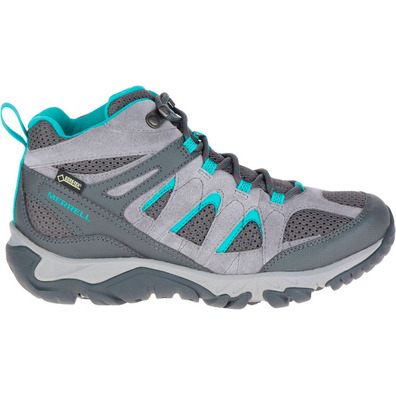 Botas Merrell Outmost Mid Vent GTX Gris/Turquesa