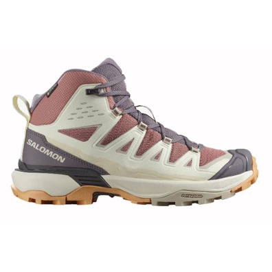 Botas Salomon X Ultra 360 Edge Mid GTX W Beige/Granate/Violeta