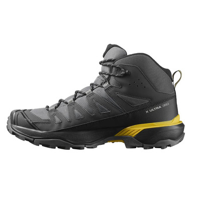 Botas Salomon X Ultra 360 Mid Negro/Gris/Amarillo