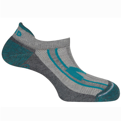 Calcetines Mund Invisible Rizo Gris-Azul