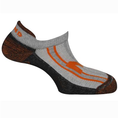 Calcetines Mund Invisible Rizo Naranja-Negro-Gris