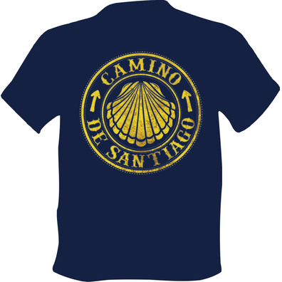 Camiseta concha Camino de Santiago marino