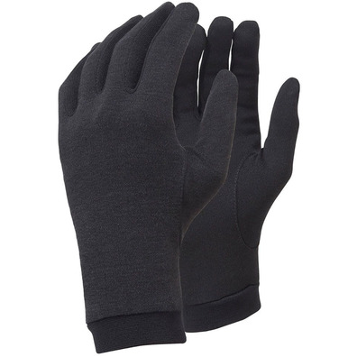 Guantes Trekmates Silk Liner Negro