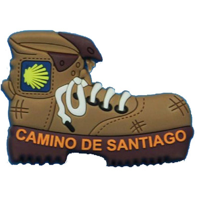 Imán Goma bota Camino de Santiago