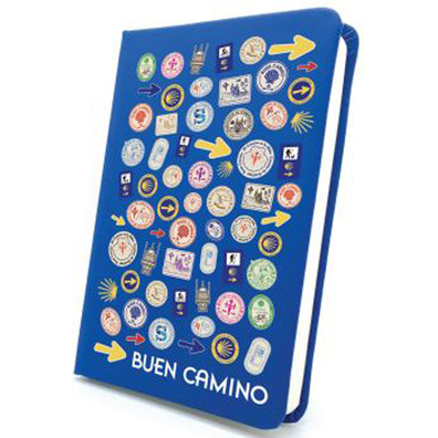 Libreta Camino de Santiago Sellos Azul