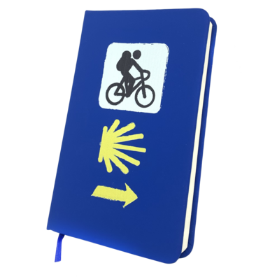 Libreta Camino de Santiago Triple señal con bici