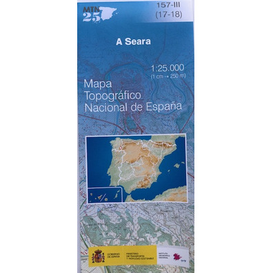 Mapa A Seara Caurel 157-3 IGN 1:25.000