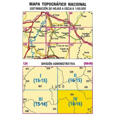 Mapa Samos 124-IV IGN 1:25.000