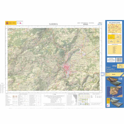 Mapa Sarria 124-1 Escala 1:25.000 IGN