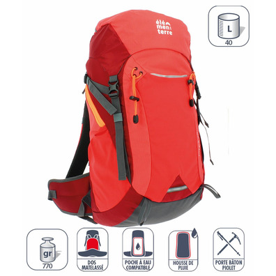 Mochila Elementerre Talca 40 Rojo