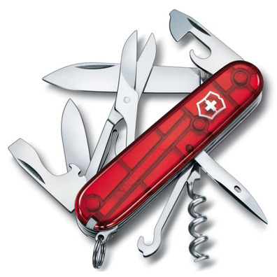 Navaja Victorinox Climber 14 usos 91 mm Rojo Translúcido