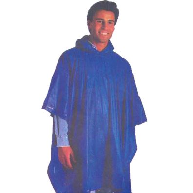 Poncho PVC lateral abierto Azul