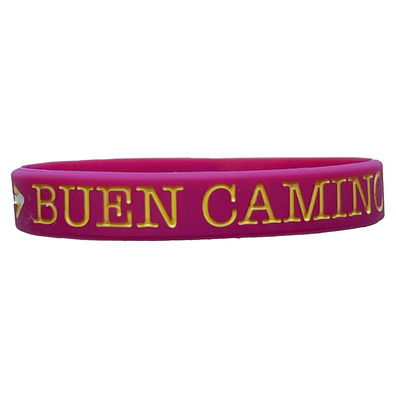 Pulsera Silicona Concha Camino Santiago Rosa fucsia