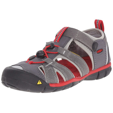 Sandalia Keen Seacamp II CNX Children Gris/Rojo