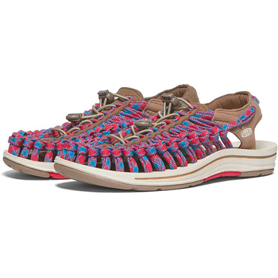 Sandalia Keen Uneek Flat W Rojo/Azul